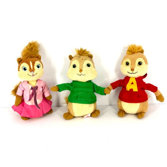 Ty Beanie Babies Alvin Theodore Brittany Chipette Plush Lot 2012 Read - Picture 1 of 16